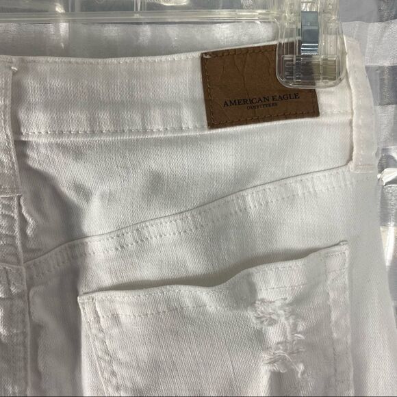 American Eagle Distressed White Denim Skirt - Picture 4 of 7